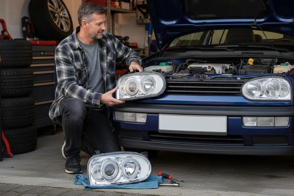 Einbau von VW Golf 3 Scheinwerfer